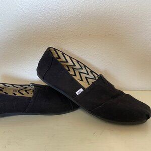 TOMS | Alpargata Slip-On Canvas Loafer Flats - Black - W9.5